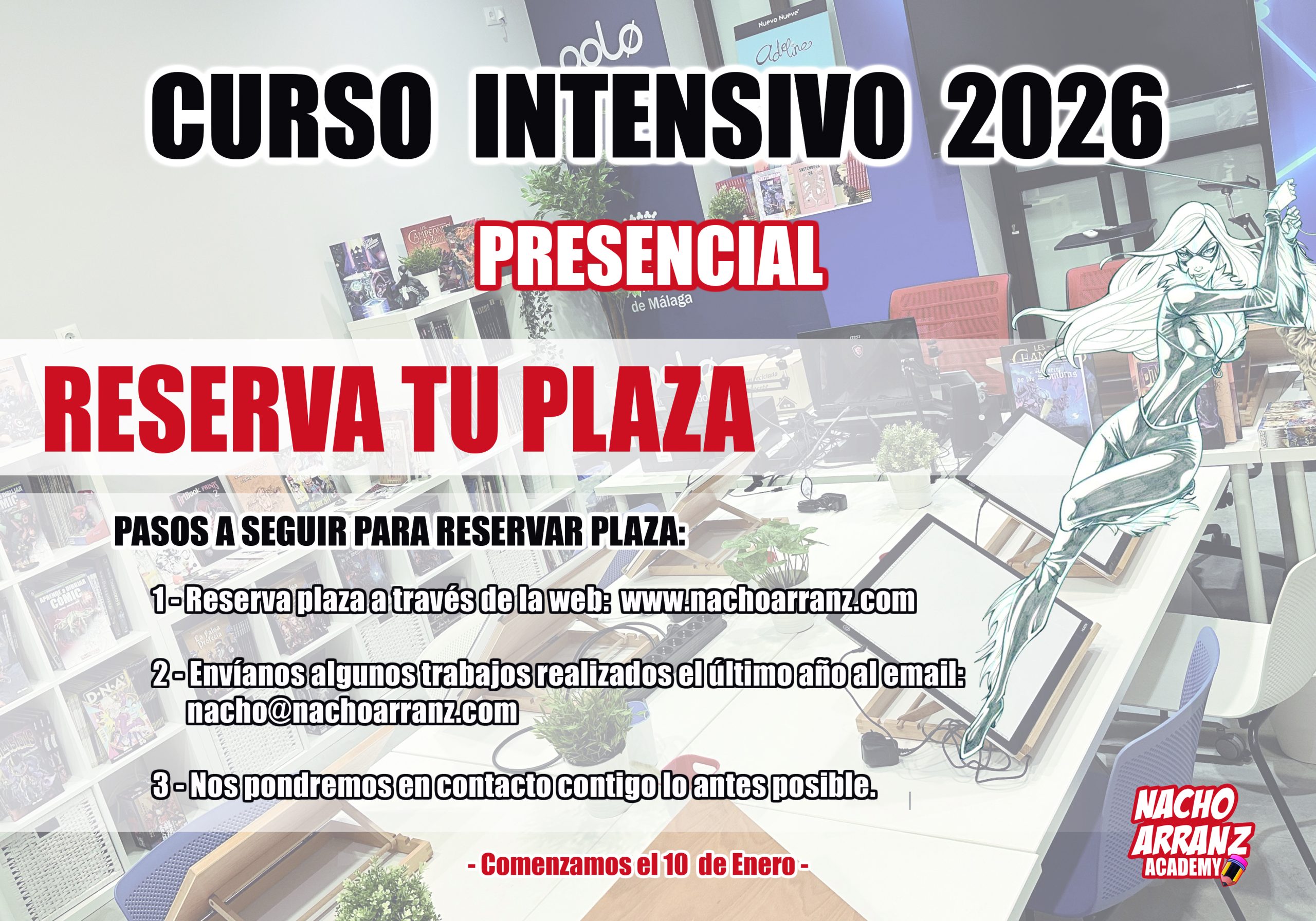 Curso INTENSIVO PRESENCIAL mes de Enero y Febrero de 2026. - DISEÑO de PERSONAJES e ILUSTRACIÓN.